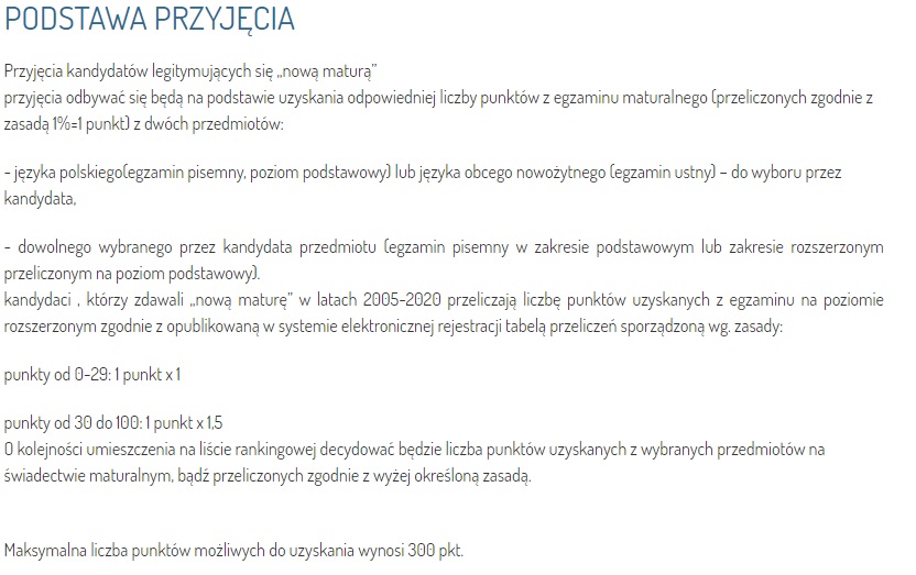 zasady rekrutacji SUM