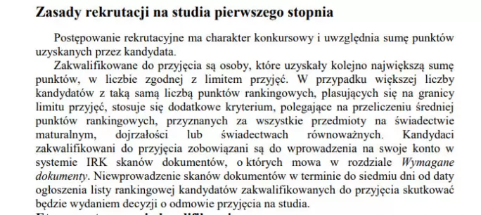 zasady rekrutacji 